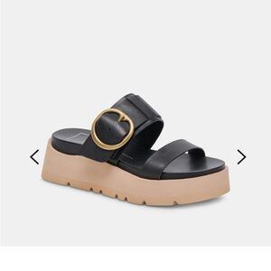 Dolce Vita Dex Sandals in Black Leather